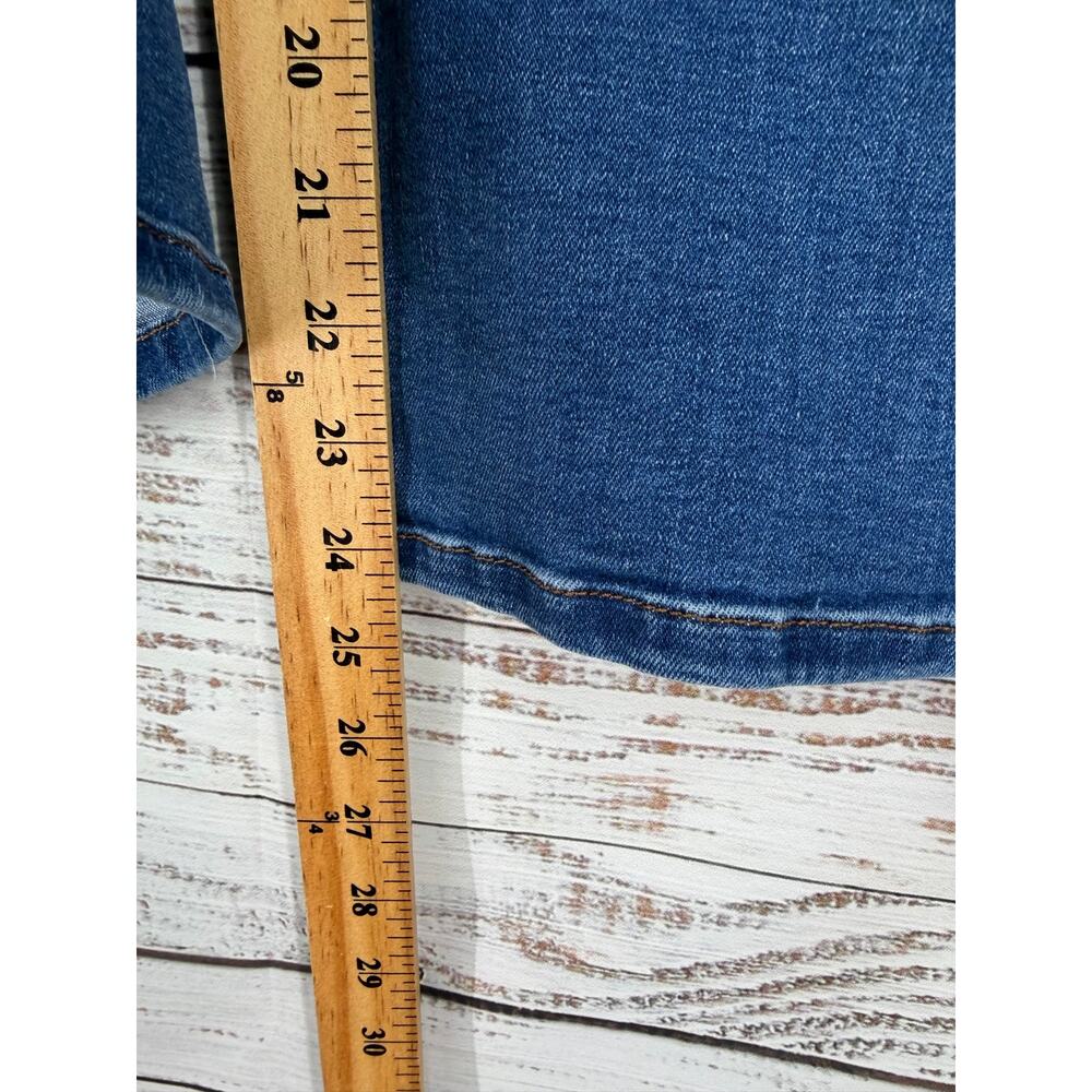 J.Jill High Rise Wide Leg Crop Blue Jeans 16 Regular Stretch Casual Button Fly - Picture 4 of 9